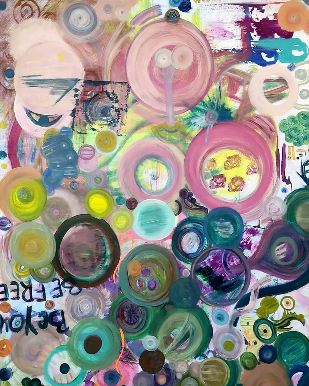 Be you, Be free & Smile, 2022, 43x60in (109.22x152.4cm) (3.58x5ft)