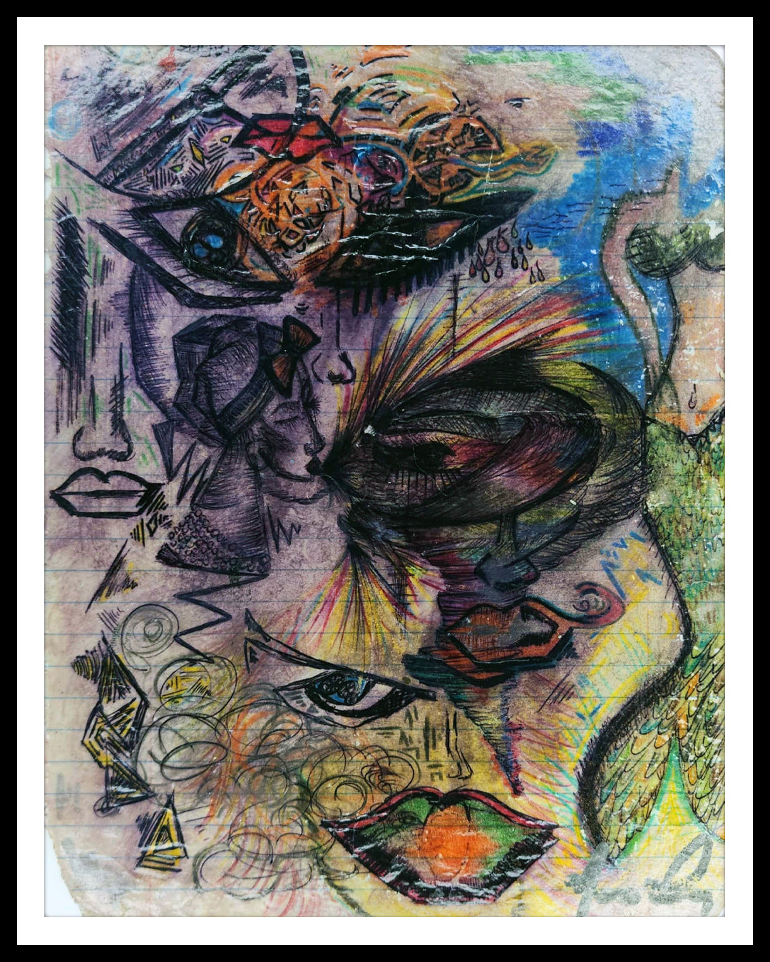 Goddesses-7.5_-x-10_-Color-Pensil-Drawing-on-Notebook-Paper