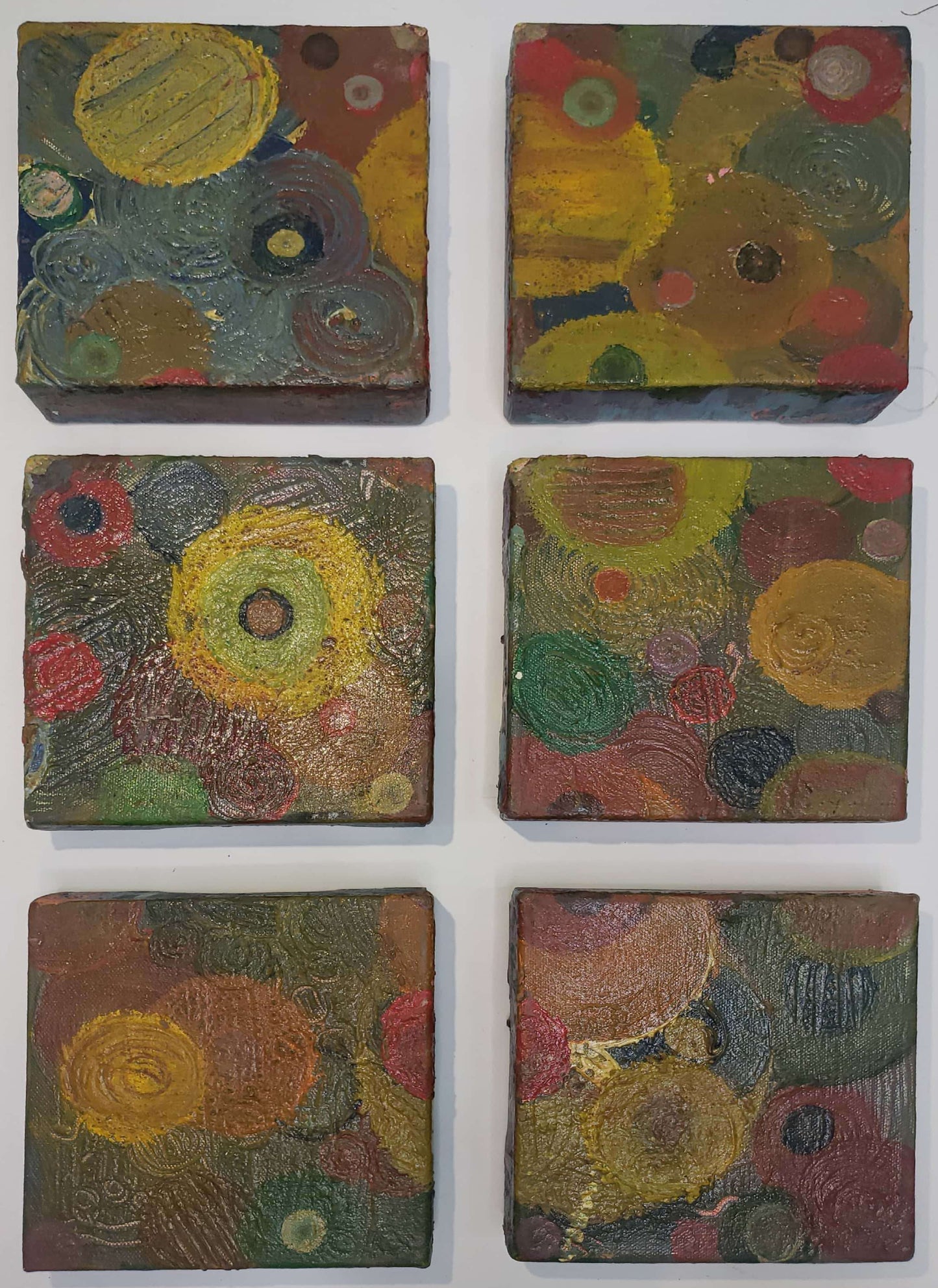 Los 6 de Pastel, 2022, 6 pieces, 6x6in (15.24x15.24cm) (0.50x0.50ft) Sold Separately