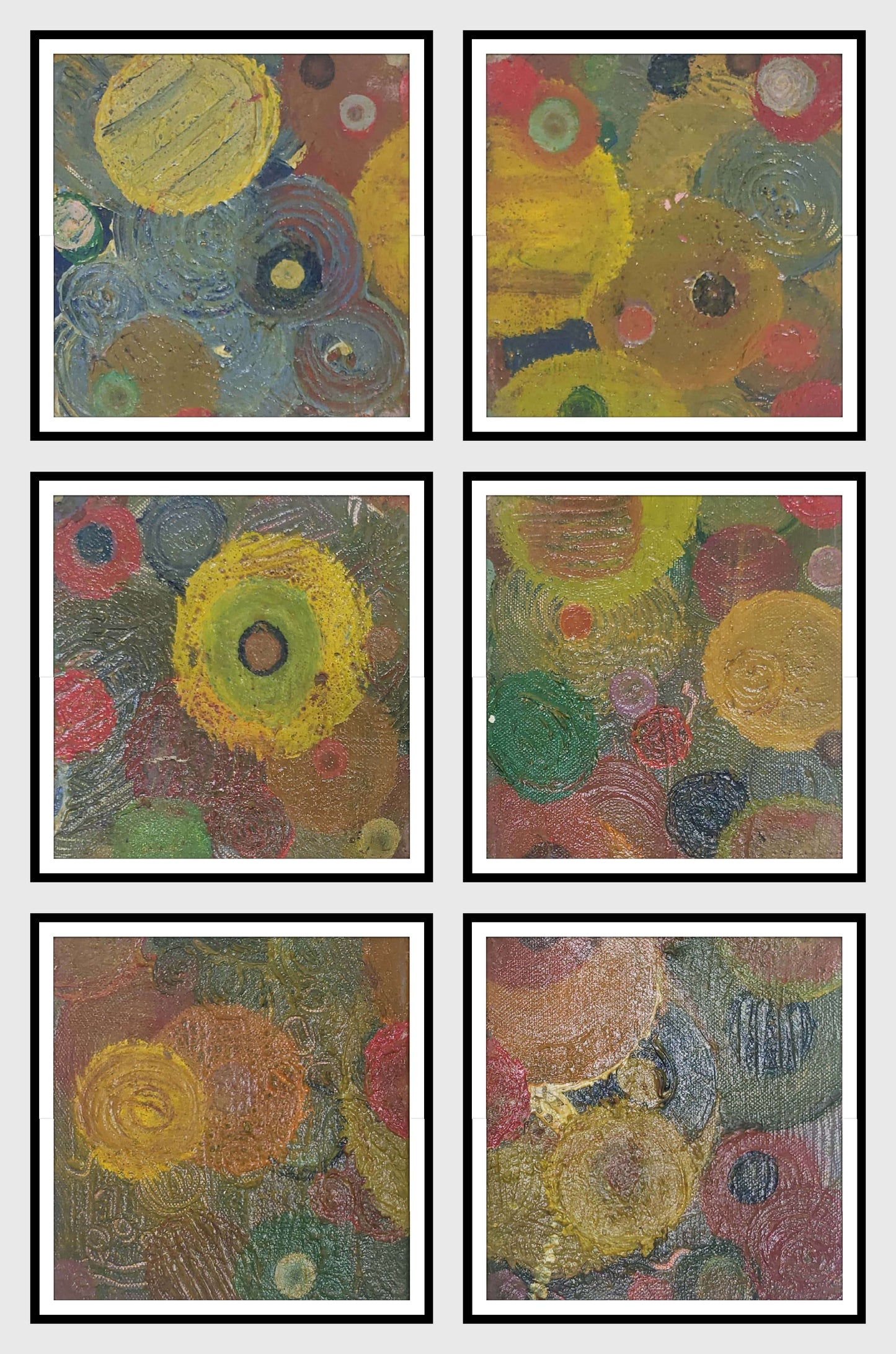 Los 6 de Pastel, 2022, 6 pieces, 6x6in (15.24x15.24cm) (0.50x0.50ft) Sold Separately