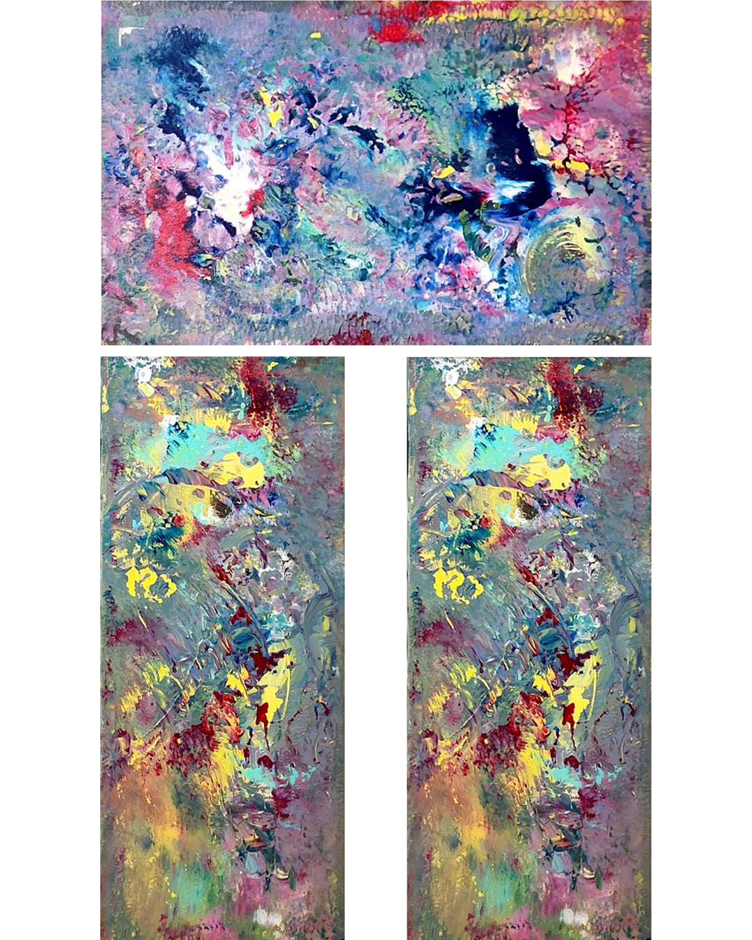 Soul Forest, 2022, 3 pieces, 16x29.5in (40.64x74.93cm) (1.33x2.46ft) Sold Separately